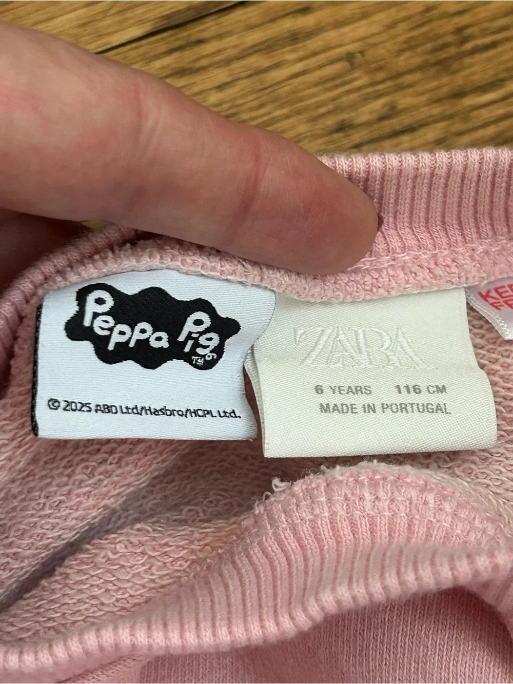 Peppa Pig x Zara New Baby Sister Two Piece Outfit Sweatshirt & Leggings Size 6